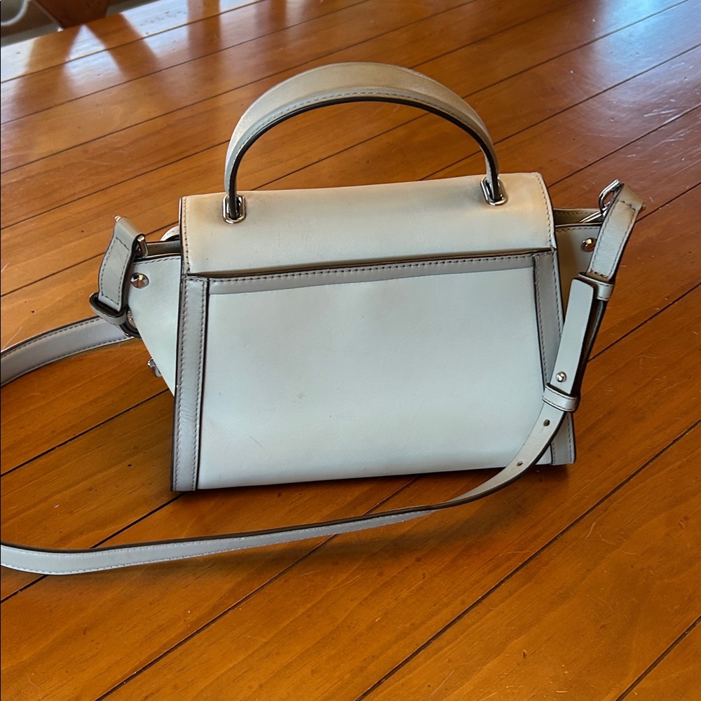 Michael Kors Whitney Small Satchel Gray Leather Crossbody Bag - Picture 2 of 5